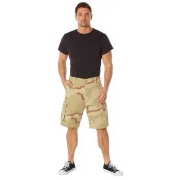 Vintage Style Camo Paratrooper Cargo Shorts
