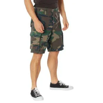 Vintage Style Camo Paratrooper Cargo Shorts