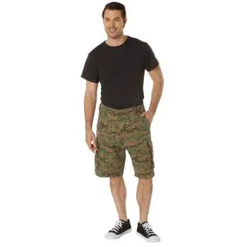 Vintage Style Camo Paratrooper Cargo Shorts