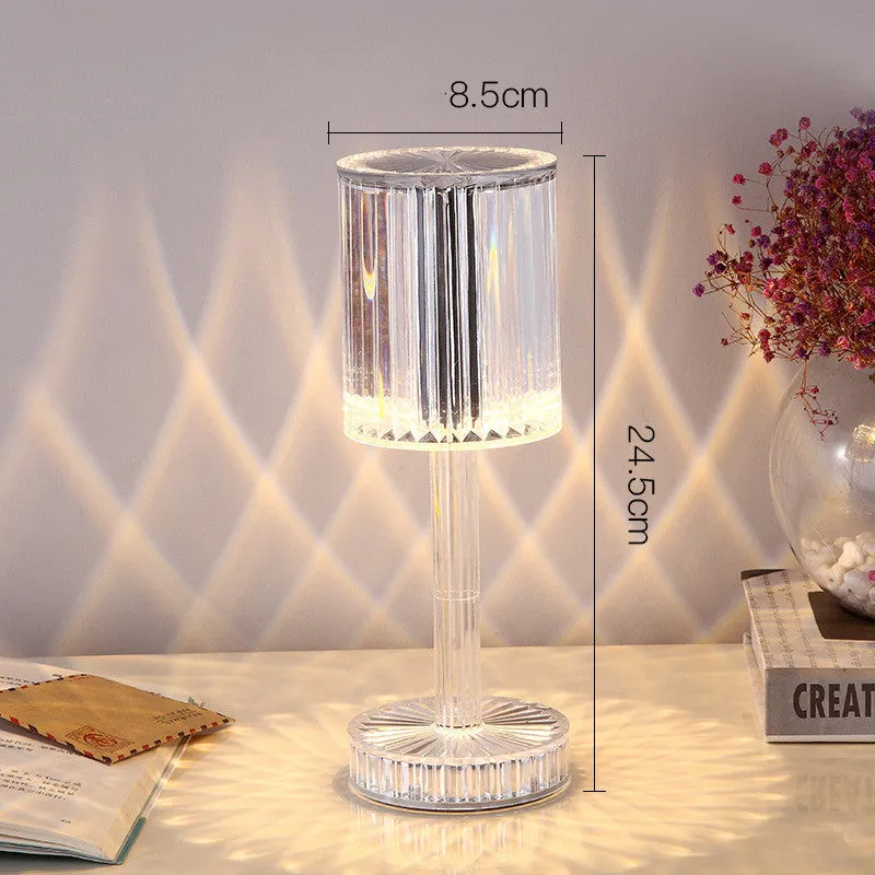 Warm LED Romantic Crystal Table Lamp