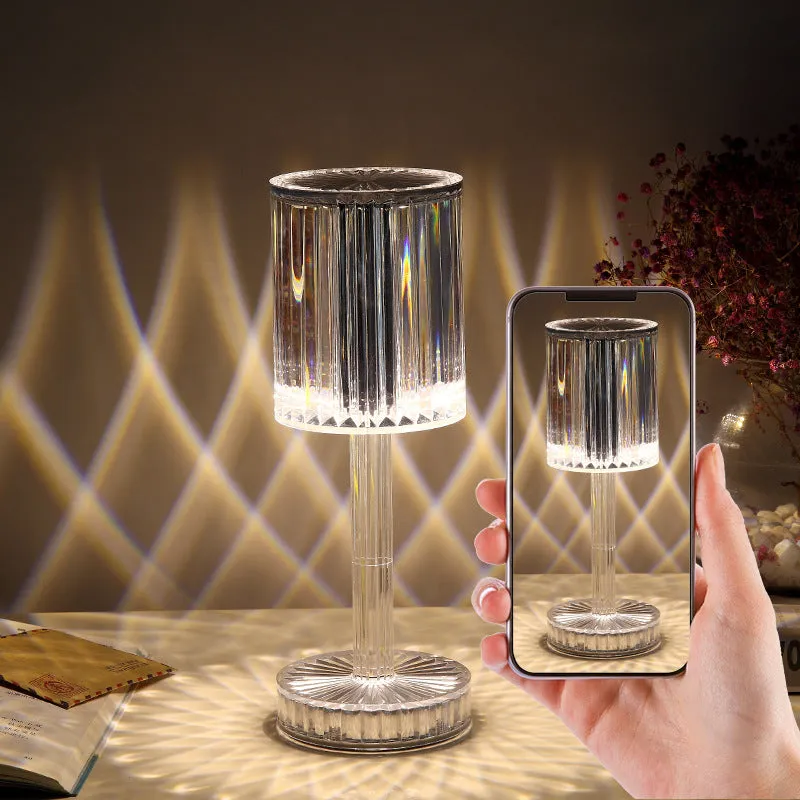 Warm LED Romantic Crystal Table Lamp
