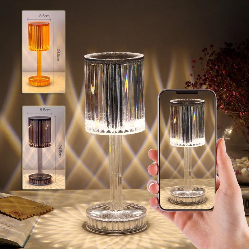 Warm LED Romantic Crystal Table Lamp
