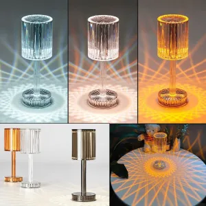 Warm LED Romantic Crystal Table Lamp