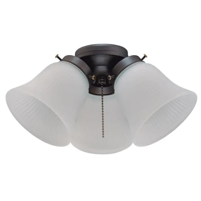 Westinghouse 7785000 LED Cluster Ceiling Fan Light Kit Oil Rubbed Bronze Finish with Frosted Ribbed Glass