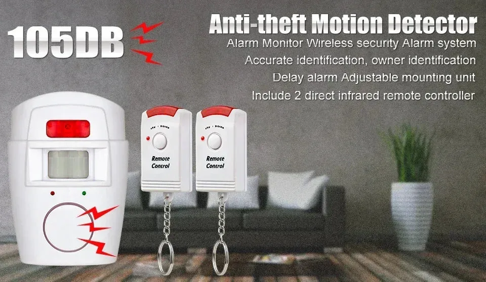 Wireless Home Security Alarm System - 105DB Siren